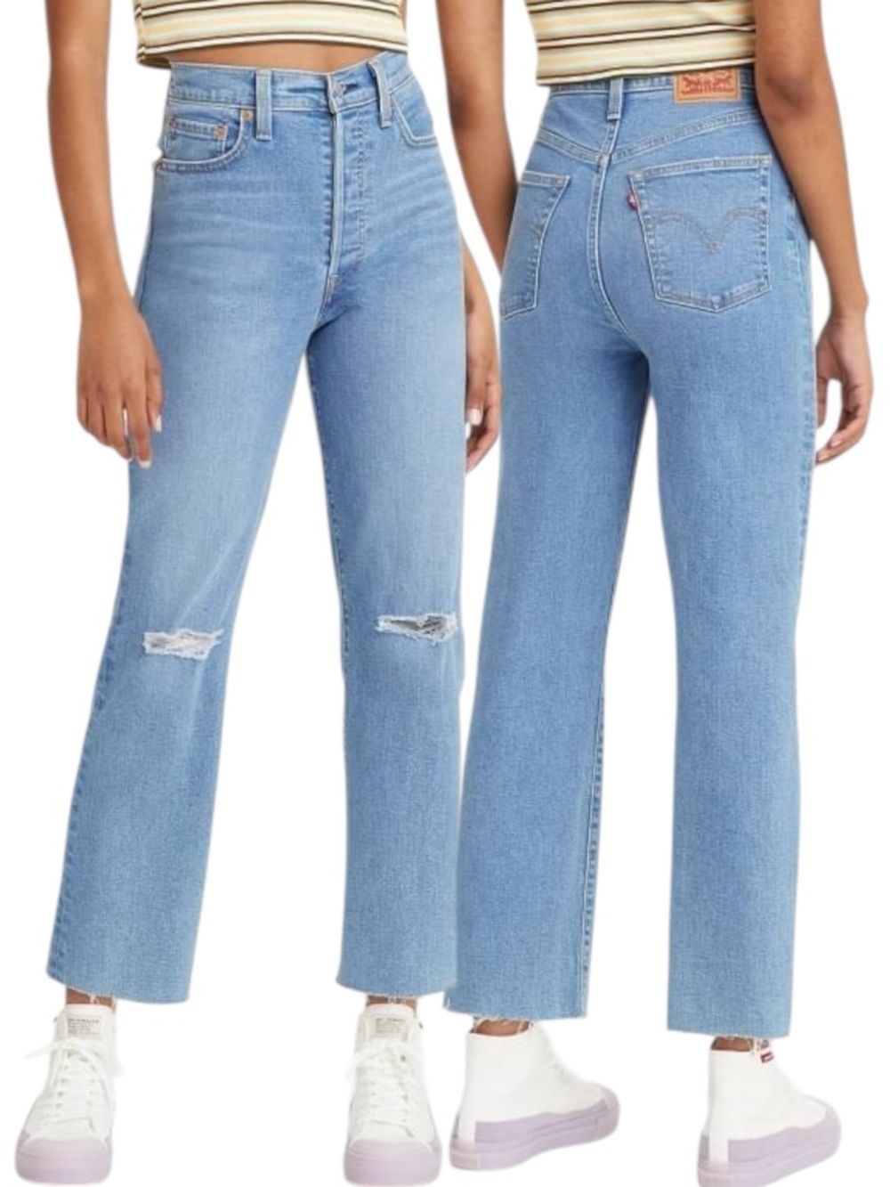Levi’s Ribcage Straight Ankle Jeans Size 24 High Rise Blue